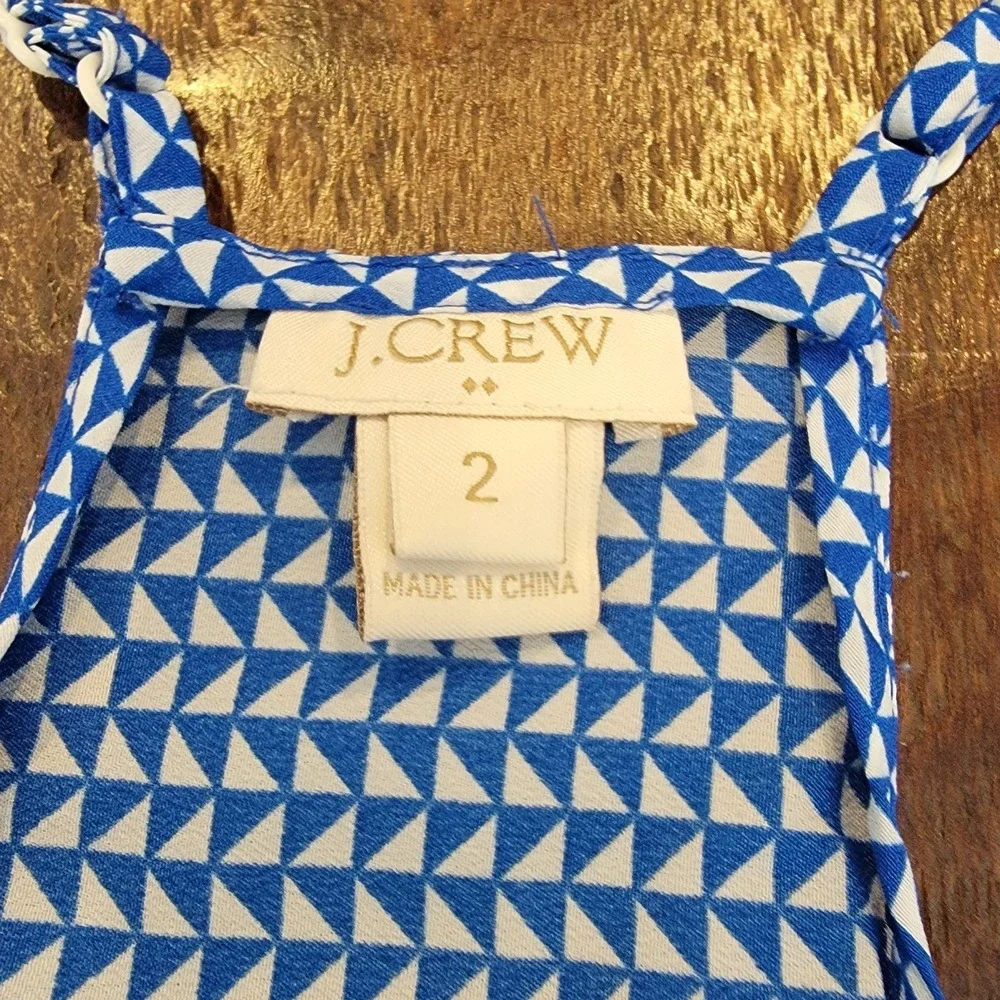J Crew Camisole Women's Size 2 Blue Tank Top Cami Spaghetti Strap Blouse Boho‎